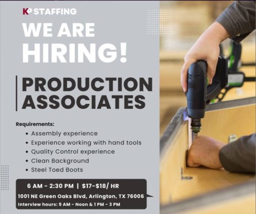 Photo post from KP Staffing Agency (Arlington Branch).