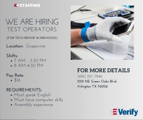 Photo post from KP Staffing Agency (Arlington Branch).