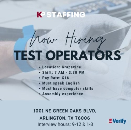 Photo post from KP Staffing Agency (Arlington Branch).
