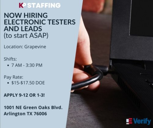 Photo post from KP Staffing Agency (Arlington Branch).