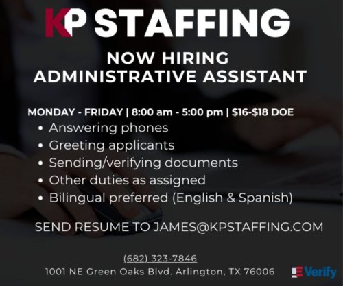 Photo post from KP Staffing Agency (Arlington Branch).
