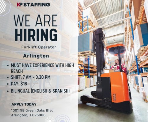 Photo post from KP Staffing Agency (Arlington Branch).