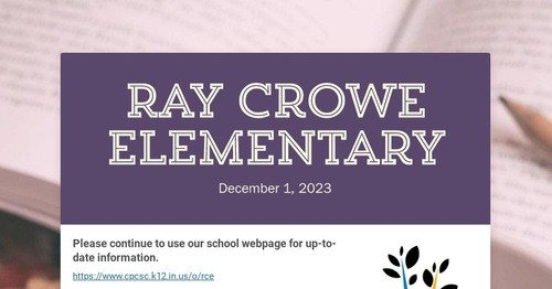 Photo post from Ray Crowe Elementary.