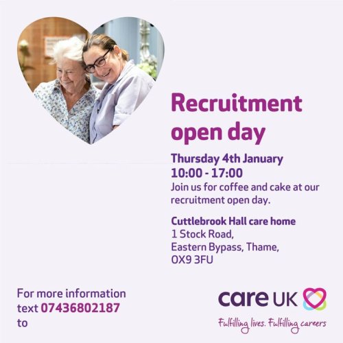 Photo post from Cuttlebrook Hall Care Home.