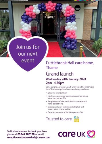 Photo post from Cuttlebrook Hall Care Home.