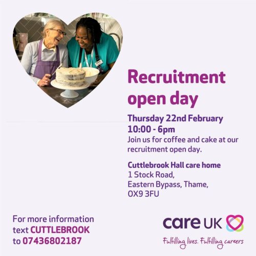 Photo post from Cuttlebrook Hall Care Home.