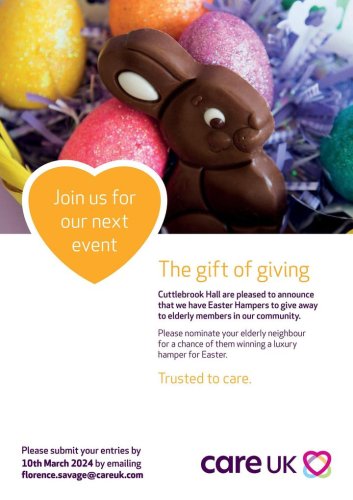 Photo post from Cuttlebrook Hall Care Home.
