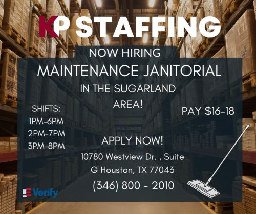 Photo post from KP Staffing Agency (West Houston Branch).