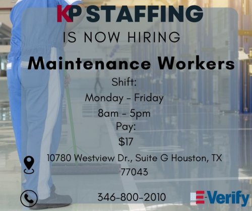 Photo post from KP Staffing Agency (West Houston Branch).
