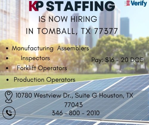 Photo post from KP Staffing Agency (West Houston Branch).