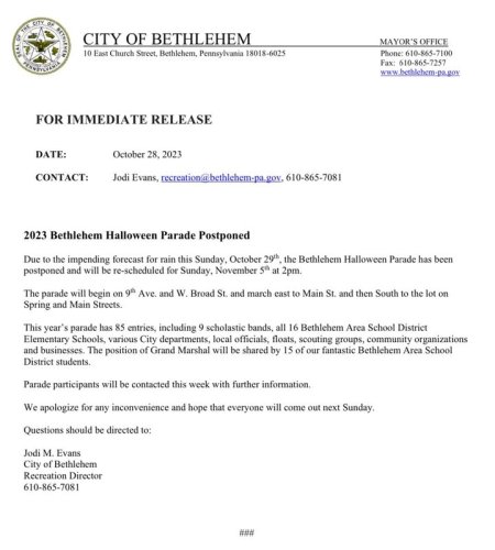 Photo post from Bethlehem Recreation.