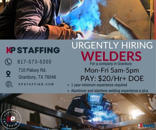 Photo post from KP Staffing Agency (Granbury Branch).