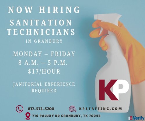 Photo post from KP Staffing Agency (Granbury Branch).