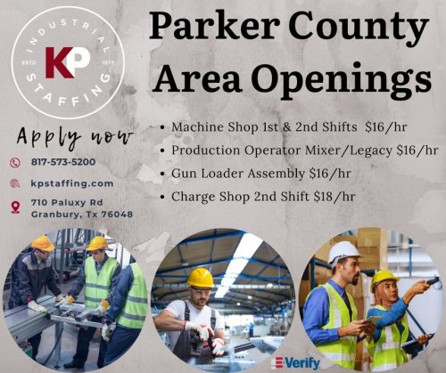 Photo post from KP Staffing Agency (Granbury Branch).