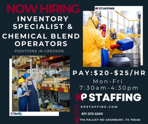 Photo post from KP Staffing Agency (Granbury Branch).