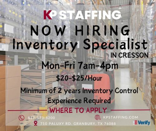 Photo post from KP Staffing Agency (Granbury Branch).