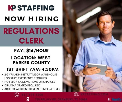 Photo post from KP Staffing Agency (Granbury Branch).