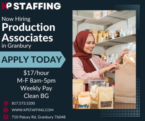 Photo post from KP Staffing Agency (Granbury Branch).