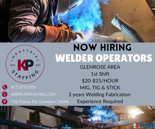 Photo post from KP Staffing Agency (Granbury Branch).
