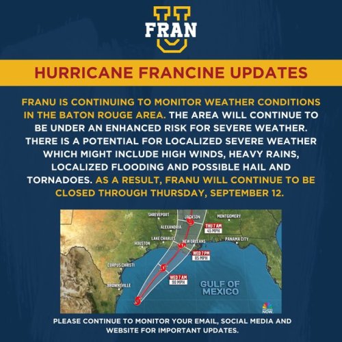 Photo post from Franciscan Missionaries of Our Lady University.