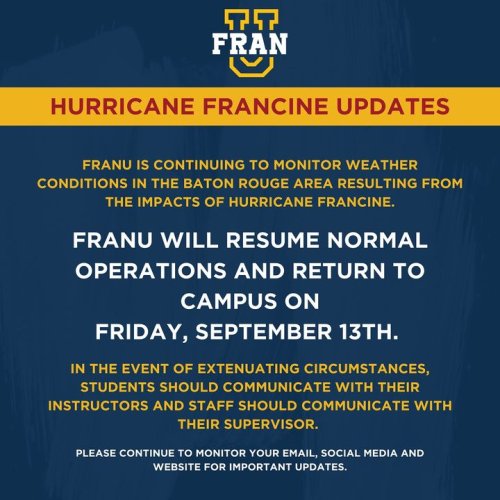 Photo post from Franciscan Missionaries of Our Lady University.