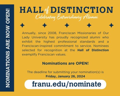 Photo post from Franciscan Missionaries of Our Lady University.