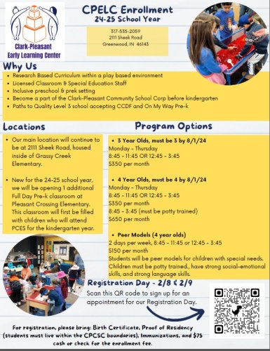 Photo post from Clark-Pleasant Preschool.