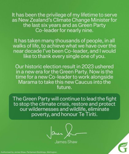 Photo post from nzgreenparty.