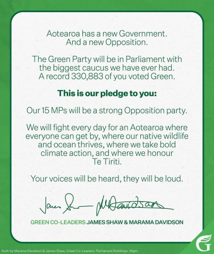 Photo post from nzgreenparty.