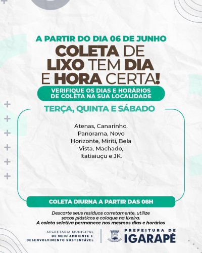 Carousel post from prefeituradeigarape.