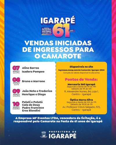 Photo post from prefeituradeigarape.