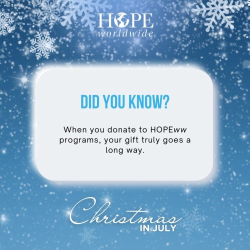 Photo post from hope_worldwide.