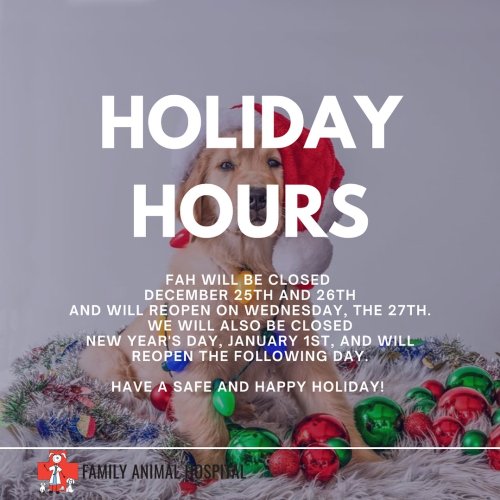 Photo post from familyanimalhospitalcm.