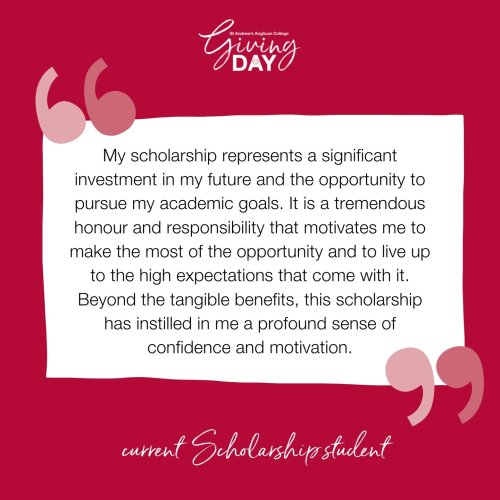 Photo post from standrewsanglicancollege.