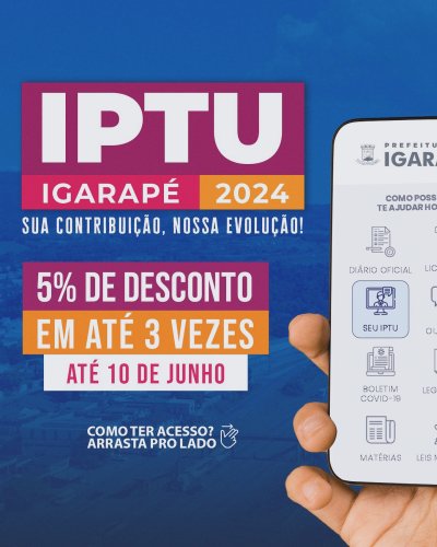 Carousel post from prefeituradeigarape.