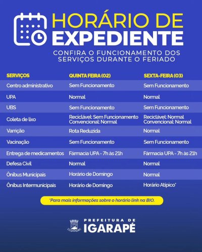 Photo post from prefeituradeigarape.
