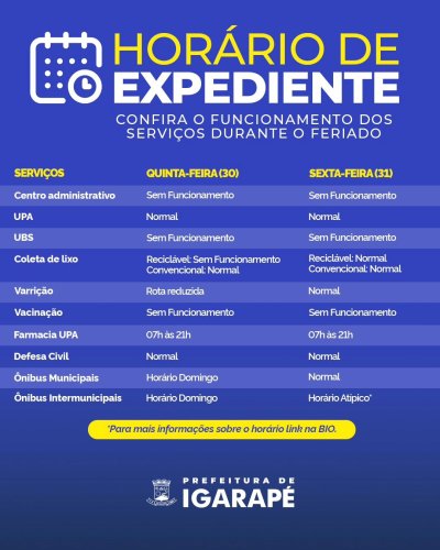 Photo post from prefeituradeigarape.