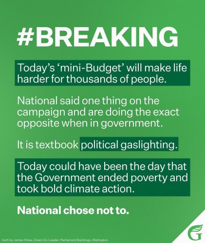 Photo post from nzgreenparty.