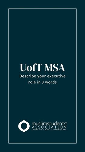 Video post from uoftmsa.