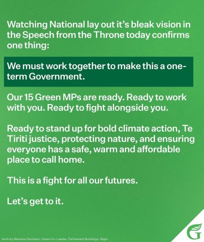 Photo post from nzgreenparty.