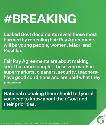 Photo post from nzgreenparty.