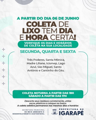 Photo post from prefeituradeigarape.