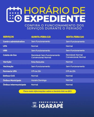 Photo post from prefeituradeigarape.