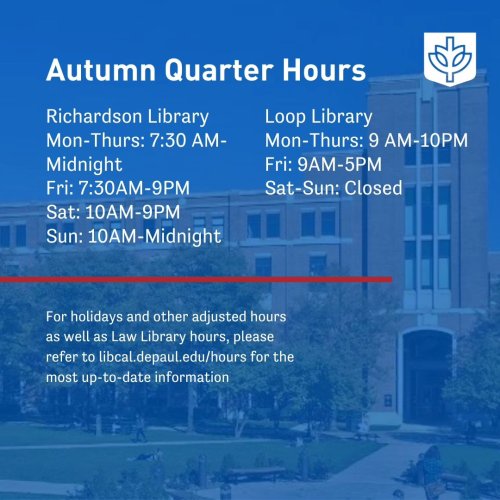 Photo post from depaul_library.