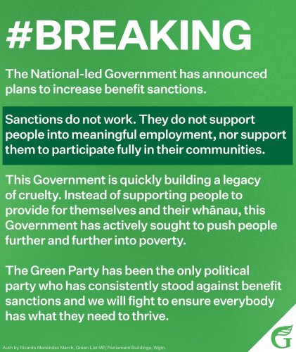 Photo post from nzgreenparty.