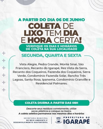 Carousel post from prefeituradeigarape.