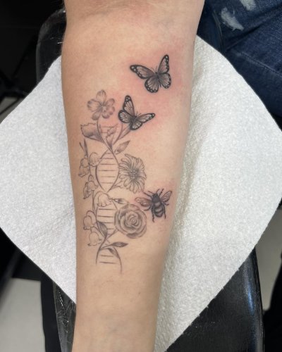 Another sternum! #tattoo #blackabdgreytattoo #flower #mandala  #sternumtattoo #traditionaltattoo #neotraditional #leaves #moon #tattoos  #d... | Instagram