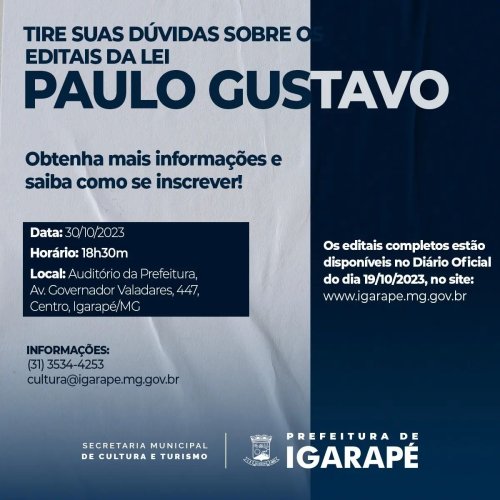 Photo post from prefeituradeigarape.