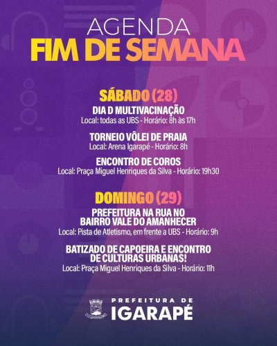 Photo post from prefeituradeigarape.
