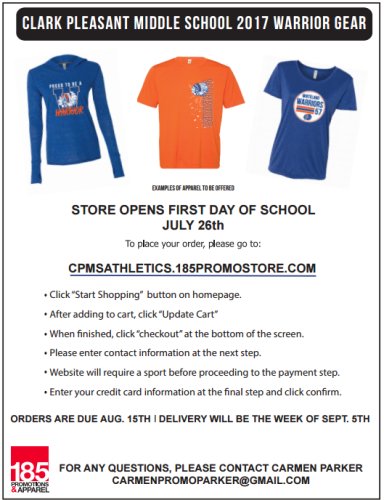 Photo post from Clark-Pleasant Middle School.